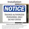 Signmission Trained Authorized Personnel Only Do Not Enter OSHA Notice Sign, Vinyl Decal, 7in W x 5in L, 2PK OS-2PACK-NS-D-57-L-18717 - alternate 3